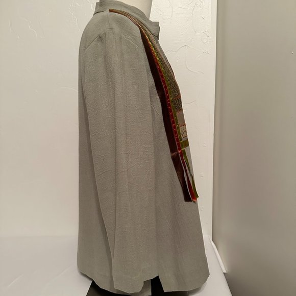 Bird Watchers Linen Pullover 3/4 Sleeve Top [WM Sz M] - Picture 3 of 9